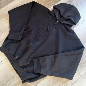 Vintage 80's/90's Discus Athletic Zip Up Oversized Hoodie Black